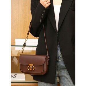 Leather Flap Shoulder Bag